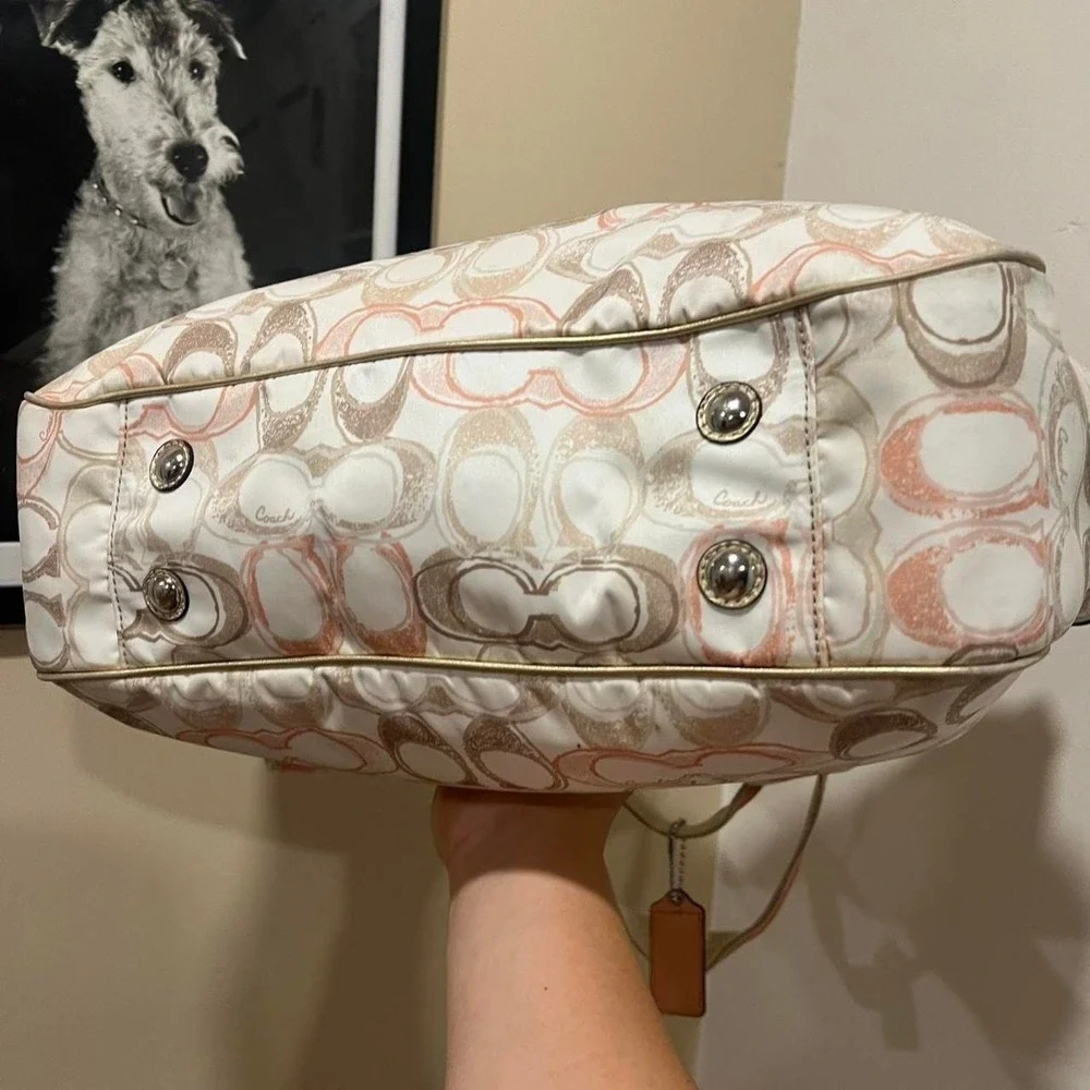 y2k 2000s Coach Signature Cs Monogram Diaper Shoulder Bag / Handbag